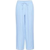 Cream - Damesbroek - Placid Blue Melange - Elastische Taille - Brede Pijpen