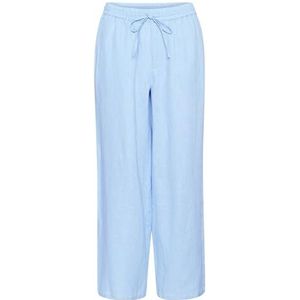 Cream - Damesbroek - Placid Blue Melange - Elastische Taille - Brede Pijpen