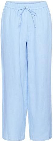 Cream - Damesbroek - Placid Blue Melange - Elastische Taille - Brede Pijpen