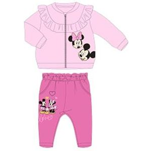 Disney 2-delige set van sweatshirt + broek voor baby's (3 tot 23 maanden), Minnie zacht en warm: sweatshirt + jogger, gemengd patroon, voor meisjes en jongens, model DIS MF 5112C434-S2-18M