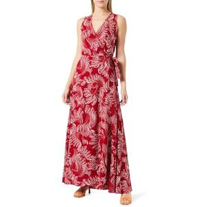 dedica Maxi-jurk voor dames, met allover-print, rood, S