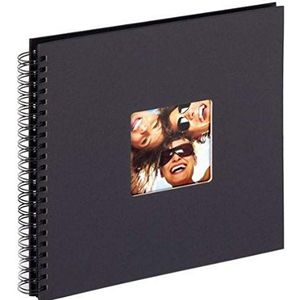 walther design fotoalbum zwart 30 x 30 cm spiraalalbum met omslaguitsparing, Fun SA-110-B