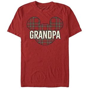 Disney Mickey Classic - Grandpa Holiday Patch Unisex Crew neck T-Shirt Red L
