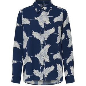 Onlnova Life Vis L/S New Grace Shirt, blauw, XS