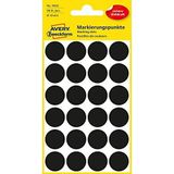 AVERY Zweckform 3003 zelfklevende markeringspunten 96 stuks (Ø18 mm, plakpunten op 4 vellen, puntstickers voor kleurcodering, ronde stickers voor kalenders, planners en om te knutselen, papier) zwart