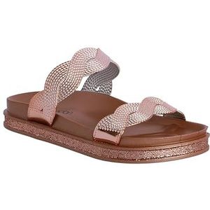 DON ALGODON Libera damessandalen, flip-flops, comfortabele sandalen voor strand, zwembad en wandeling, goudkleurig, 38 EU