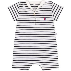 PETIT BATEAU - Combicourte - Marineblauw - Korte Romper - Met Trui-kraag