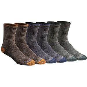 Dickies Multi-Pack Dri-Tech Moisture Control Crew Sokken voor heren, verpakking van 12 stuks, Comfort lengte getipt (6 paar), M