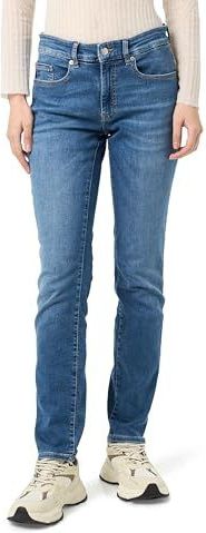 Slim-fit jeans van blauw superzacht stretchdenim