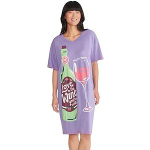 Hatley slaapshirt dames nachthemd, Love The Wine You're With, One size
