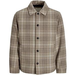 JACK & JONES Jprcccarter korte jas voor heren, Grijs/Checks:check, S