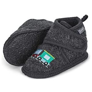 Sterntaler Babyjongens pantoffels spoorweg babyschoen, ijzergrijs, 22 EU