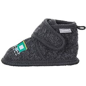 Sterntaler Babyjongens pantoffels spoorweg babyschoen, ijzer-grijs, 24 EU