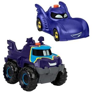 Fisher-Price DC Batwheels set met 2 lichtgevende voertuigen op schaal van 1:55, Bam de Batmobiel en Buff, rollenspel voor peuters van 3 jaar en ouder, HML25