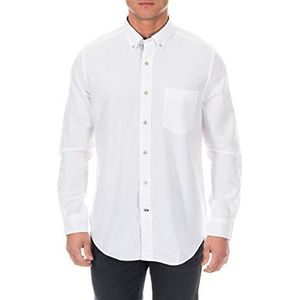 Nautica Mannen lange mouw Button Down Solid Oxford Shirt, Kleur: wit, 2X