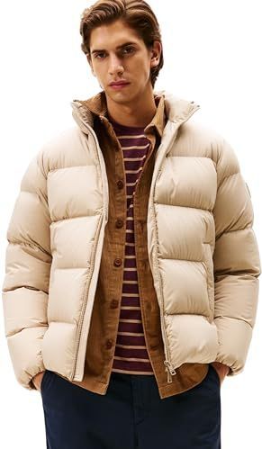Tommy Hilfiger - Down Stand Puffer - Jas - Beige - Heren