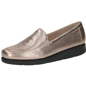 CAPRICE Elegante lederen slippers voor dames, taupe, 38 EU