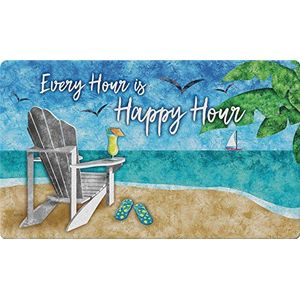 Toland Home Garden Happy Hour Beach 18 x 30 inch decoratieve tropische vloermat Cocktail deurmat - 800401