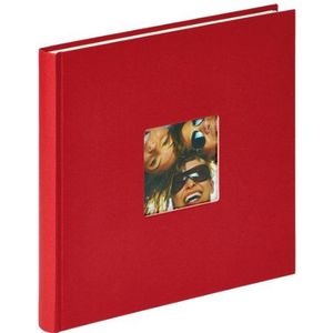 walther design fotoalbum rood 26 x 25 cm met omslaguitsparing, Fun FA-205-R