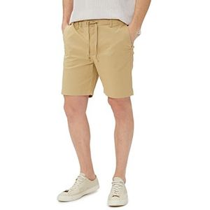 Koton Heren chino trekkoord zakken katoenen shorts, beige (057), 44