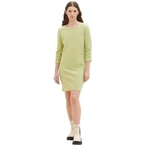 Tom Tailor Denim Basic damesjurk met plooien, 32256-dusty pear green, XL