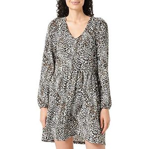 Vila VICAIA L/S Jurk, Sandshell/AOP: Lea, S, Sandshell/Aop:Lea, S