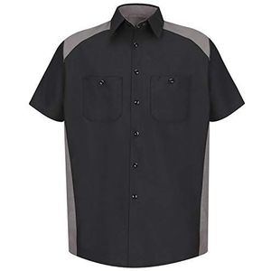 Red Kap Heren korte mouw Motorsports Shirt Knop - - 3XL