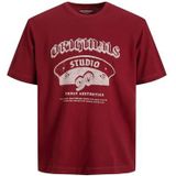 JACK & JONES Jormeadows Graphic Tee Ss Crew Neck, Tibetaans rood., L