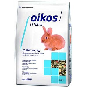 Oikos Rabbit Young compleet voer voor jonge konijnen - verpakking van 600 g