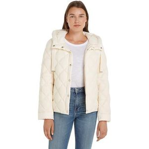 Tommy Hilfiger Dames donsjack Classic Quilted Jacket Winter, beige (Calico), XXL