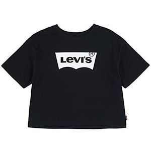 Levi's Kids Meisjes S/S High Rise Batwing Tee, Zwart, 3 Jaren