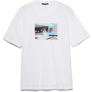 T-shirt, wit, XL