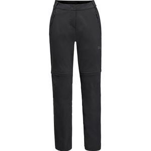 Jack Wolfskin Glastal Zip Off Pants W trekkingbroek, softshell, zwart, maat 34, dames, Zwart, 32