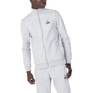 Le Coq Sportif ESS FZ Sweat No. 4 M lichtgrijs gemêleerd trainingsjack, XS unisex, lichtgrijs gemêleerd, XS