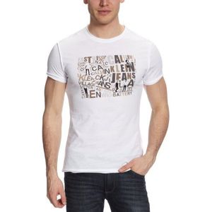 Calvin Klein Jeans CMP57P JY600 T-shirt voor heren, wit (001), 48 NL