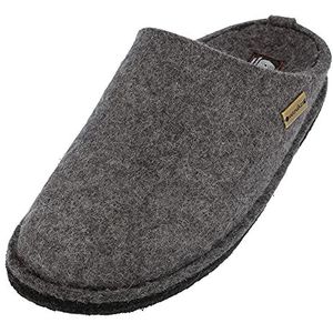 Haflinger Pantoffels dames heren unisex Flair Soft 311010, grootte:46, kleur:Grijs