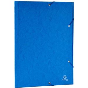 Exacompta 59507E verzamelmap (elastiek, 3 kleppen, Manila karton 600 gm², voor DIN A3, 29,7 x 42 cm), 1 stuk, blauw