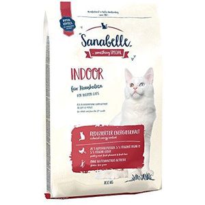 Sanabelle Indoor | droogvoer voor volwassen katten (vanaf 12 maanden) | speciaal geschikt voor binnenkatten en katten met een beperkte mobiliteit | 1 x 10 kg