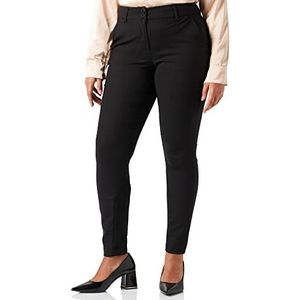 TOM TAILOR mine to five Dames Mia Slim stoffen broek 1029267, 14482 - Deep Black, 32W / 30L