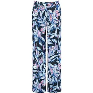 GERRY WEBER Edition Dames 822039-66264 broek, blauw/paars/roze print, 34R, Blauw/paars/roze opdruk., 34