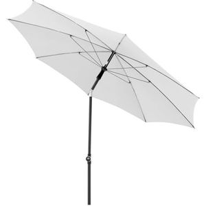 Doppler Parasol Rethink 200cm lichtgrijs - ronde parasol voor balkon & terras - duurzame parasol - balkonparasol met handmatige opening - met hoes - kantelbare tuinparasol