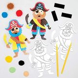 Baker Ross Piraat Magneten met Zandkunst (6 stuks) Knutselspullen en Knutselsets voor Kinderen