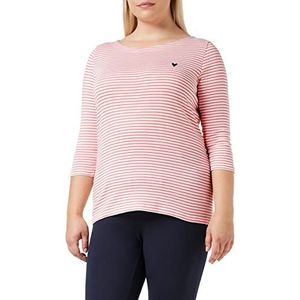 TOM TAILOR Dames Longsleeve met strepen 1024035, 26034 - White Peach Small Stripe, XS