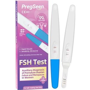 Menopauzetest - 2 x FSH-test voor de menopauze - Vruchtbaarheidstesten voor de menopauze - Eierstokgezondheidstest voor vrouwen voor een goede zwangerschapstest Menopauzetests