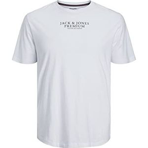 JACK & JONES PLUS Jprbluarchie Ss Tee Crew Neck Ps T-shirt voor heren, wit, 4XL