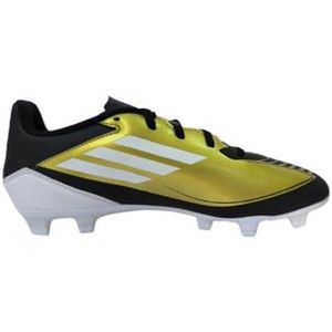 adidas Unisex F50 Club Messi voetbalschoenen flexibele grond stevige schoenen, Gold Met Ftwr Witte Kern Zwart, 48 2/3 EU