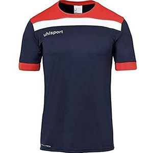 Uhlsport Offense 23 T-shirt met korte mouwen voor heren, marineblauw/rood/wit, maat S