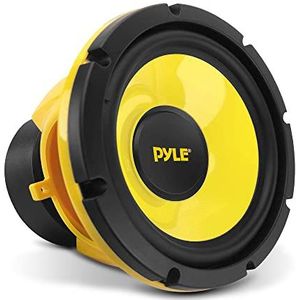 Pyle Midbass Woofer – 400W Auto Luidspreker, 4 Ohm Component Speaker, Gele Polypropyleen Cone, 40oz Magneet, Aluminium Voice Coil, Krachtige Bass voor Auto Audio Systeem