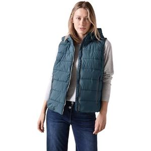 CECIL Dames B220251 gevoerd vest, dull teal blue, XXL, Dull Teal Blauw, XXL