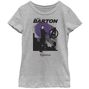 Marvel Hawkeye Clint Barton Posting-poster voor meisjes T-shirt Athletic Heather, XS, Athletic Heather, XS, Sportheide, XS, Sportieve heide, XS